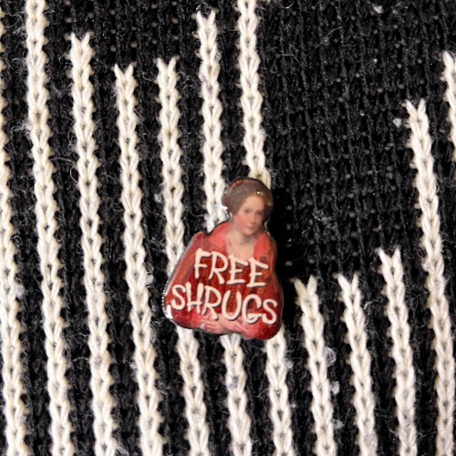 Free Shrugs Pin
