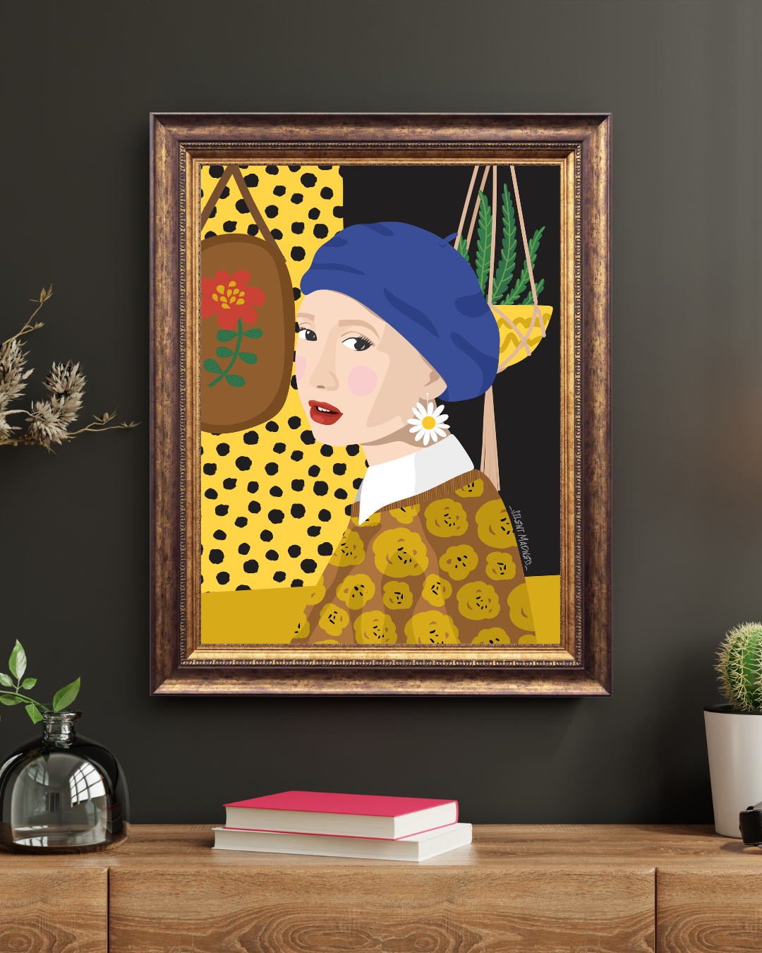 Girl With Daisy Earring