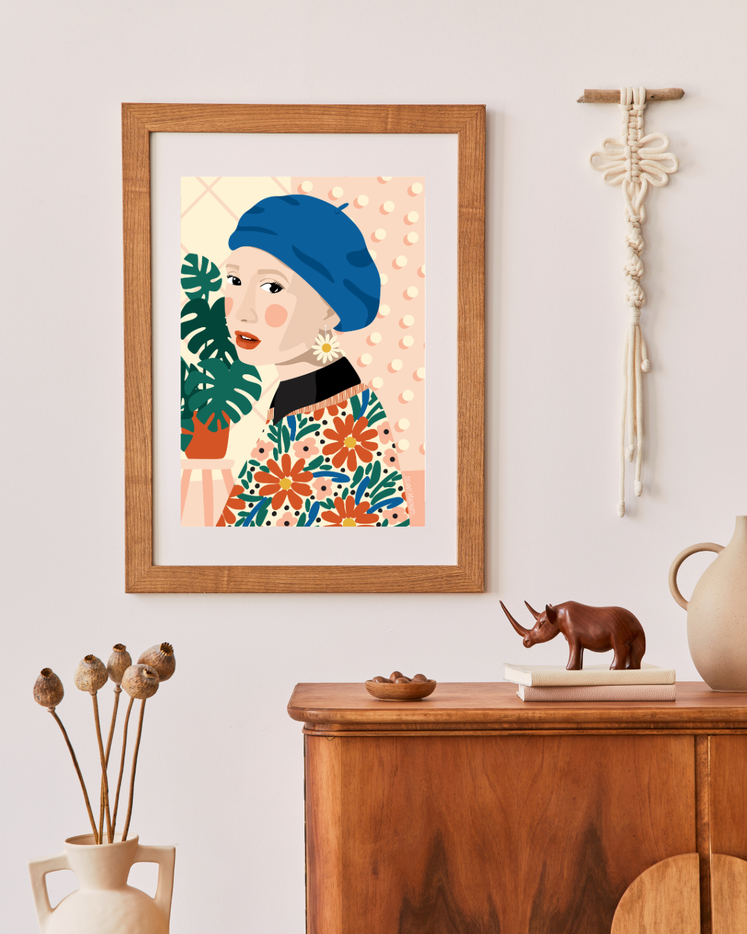 Girl With Daisy Earring